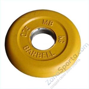 Диск обрезиненый цветной MB Barbell MB31-0,75 d-31мм 0,75кг