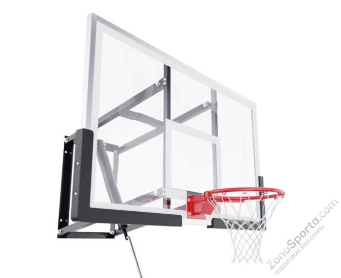 Баскетбольный щит DFC со съёмным регулятором высоты, поликарбонат 3 мм, 136 х 80 см