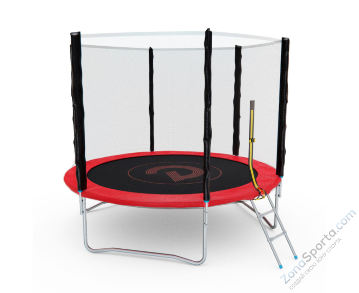 Батут с сеткой DFC Pelpo 8ft с лестницей, Red