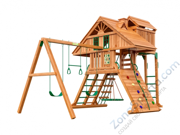 Деревянная детская площадка для дачи Igragrad Крепость Фани Deluxe