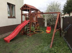 Деревянная детская площадка для дачи Igragrad Панда Фани Gride