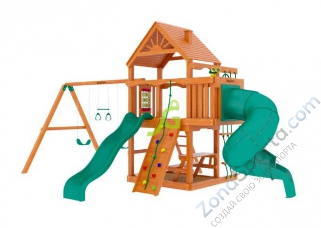 Деревянная детская площадка для дачи Igragrad Шато с трубой (Дерево)