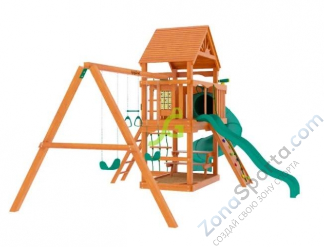 Деревянная детская площадка для дачи Igragrad Шато с трубой (Дерево)