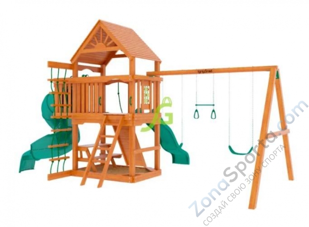 Деревянная детская площадка для дачи Igragrad Шато с трубой (Дерево)