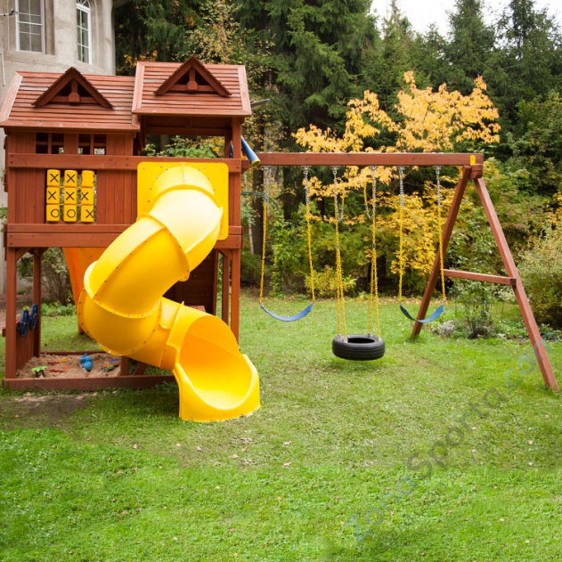 Детский игровой комплекс NewSunrise НьюСанрайз с винтовой горкой-трубой
