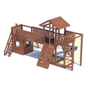 Детская деревянная игровая площадка для улицы дачи CustWood Active 12