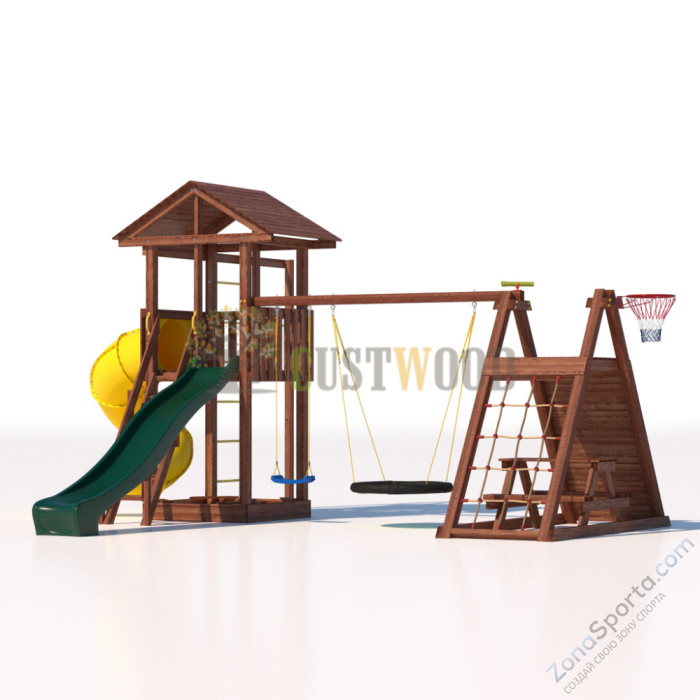Детская деревянная игровая площадка для улицы дачи CustWood Active 7