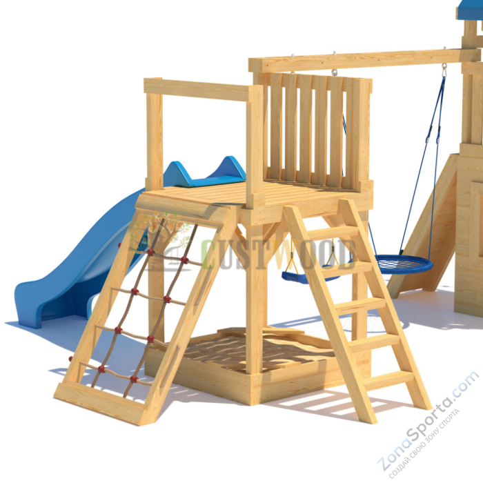 Детская деревянная игровая площадка для улицы дачи CustWood Scout S9