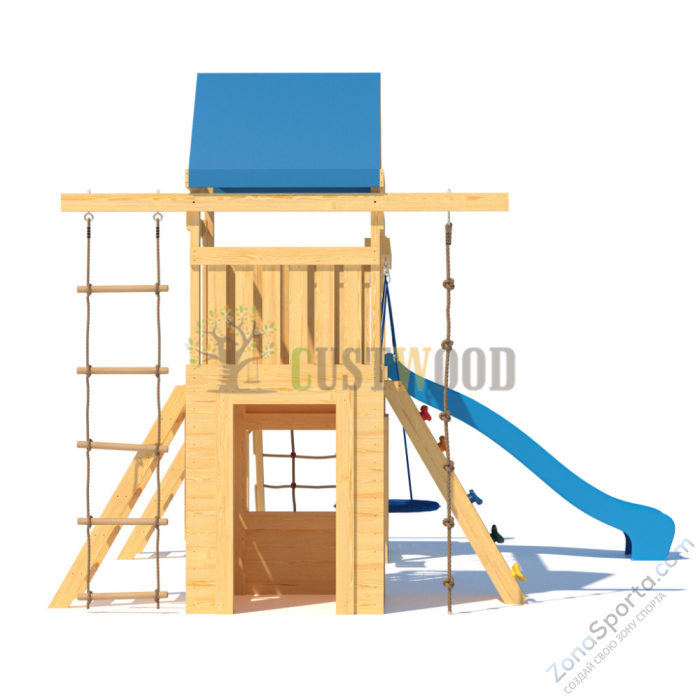Детская деревянная игровая площадка для улицы дачи CustWood Scout S9