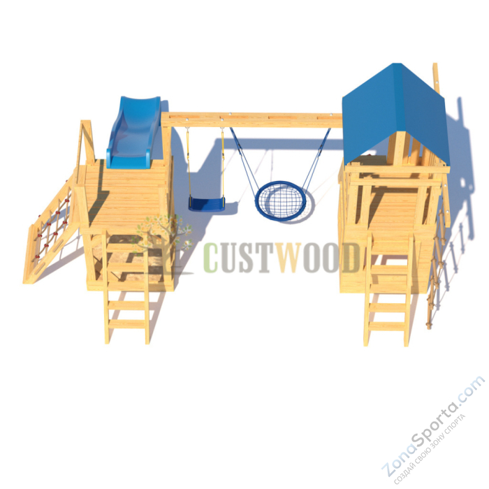 Детская деревянная игровая площадка для улицы дачи CustWood Scout S9