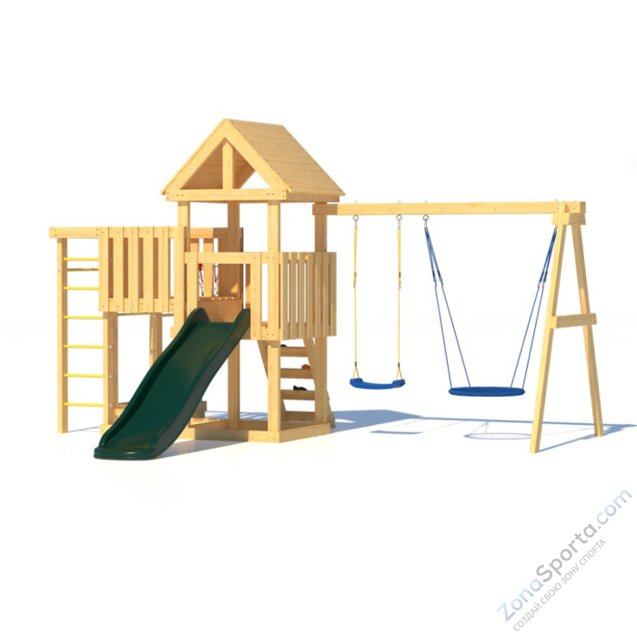 Детская площадка CustWood Junior J9 с деревянной крышей