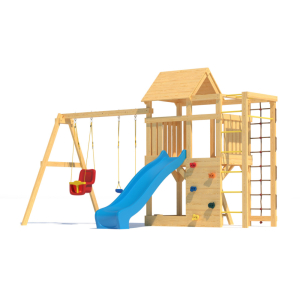 Детская площадка CustWood Scout S4 с деревянной крышей 