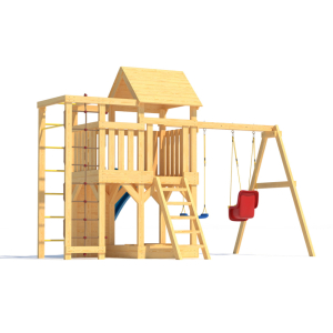 Детская площадка CustWood Scout S4 с деревянной крышей 