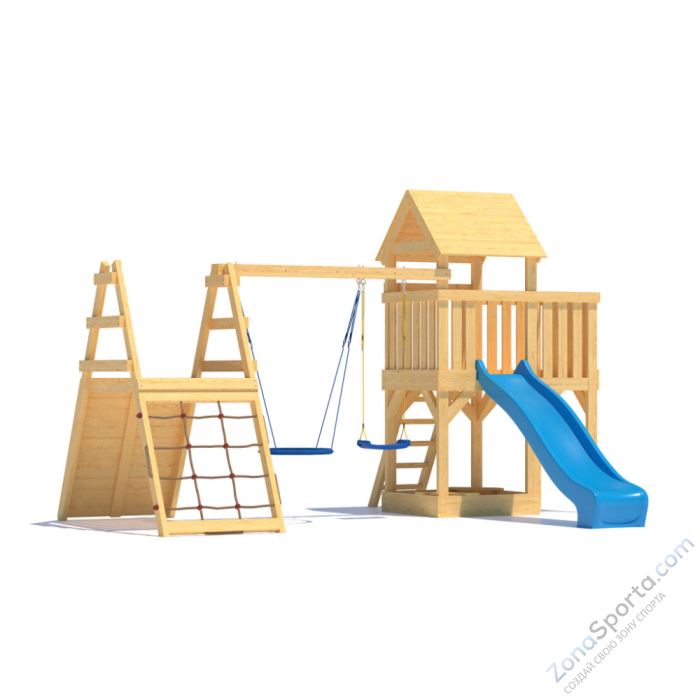 Детская площадка CustWood Scout S8 с деревянной крышей