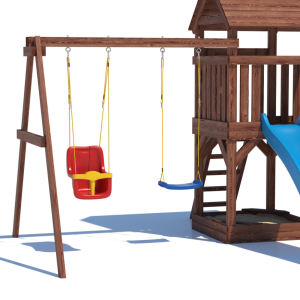 Детская площадка CustWood Scout SC3+ с деревянной крышей 