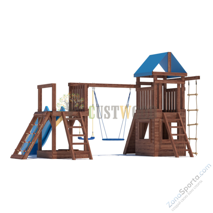 Детская деревянная игровая площадка для улицы дачи CustWood Scout SC9