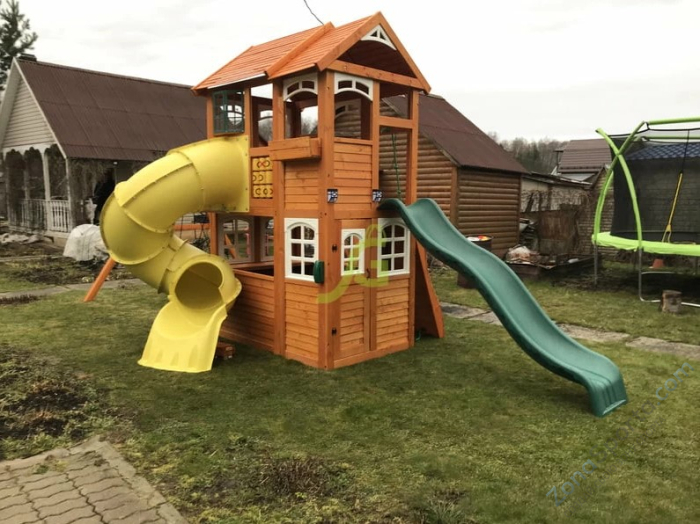 Детская площадка IgraGrad Клубный домик 2 с трубой Luxe