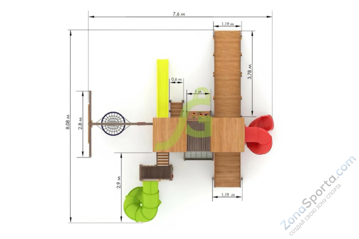 Детская площадка IgraGrad Комбо SF с двумя трубами
