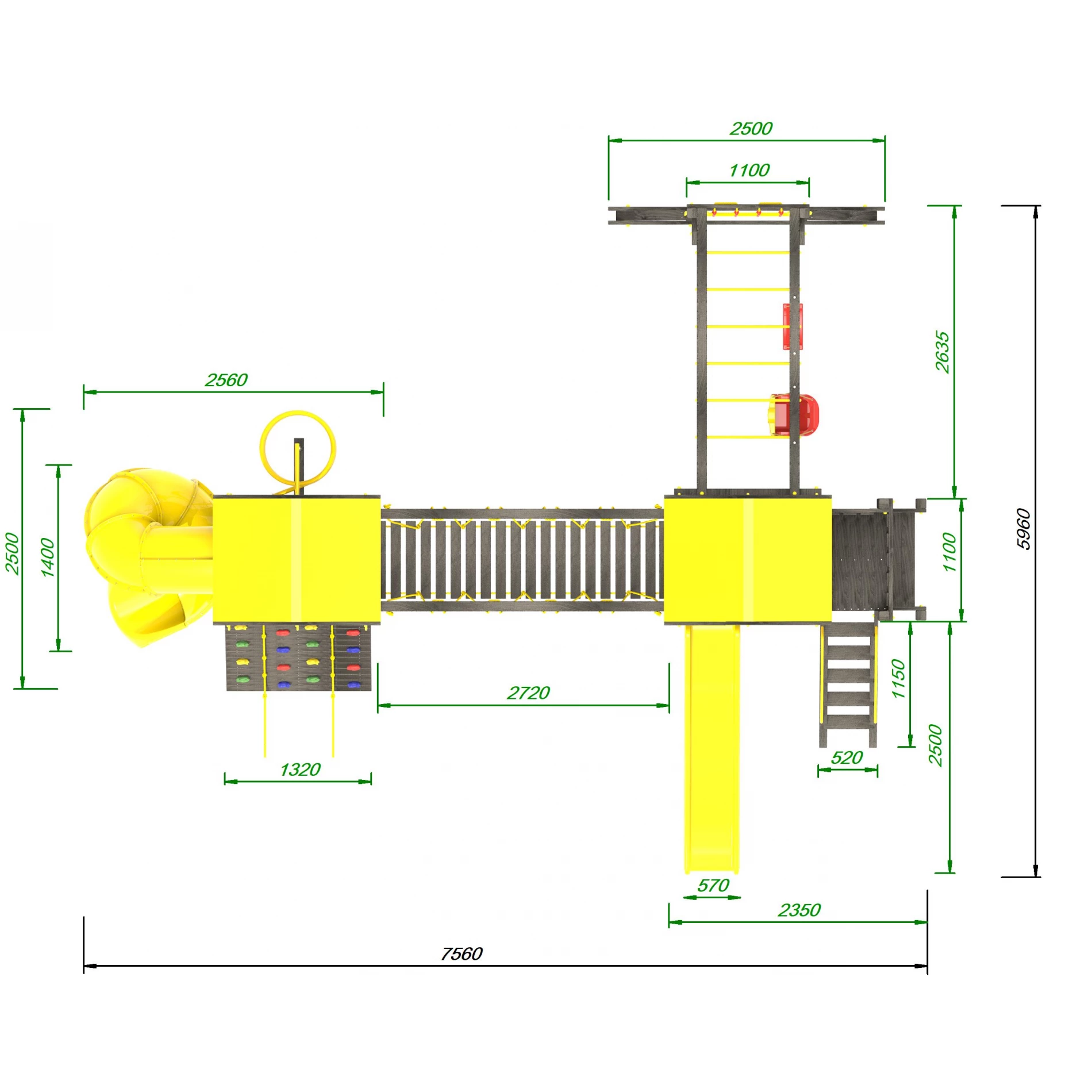Детская площадка Пикник Black Кракен с трубой