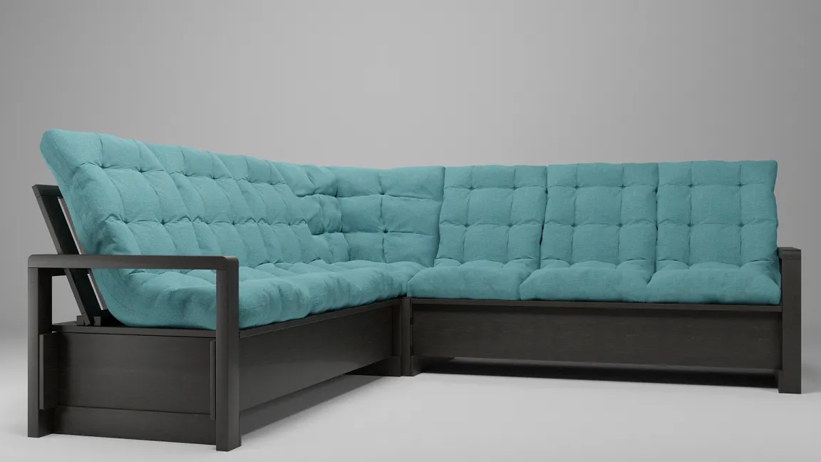 Диван деревянный угловой Savushka