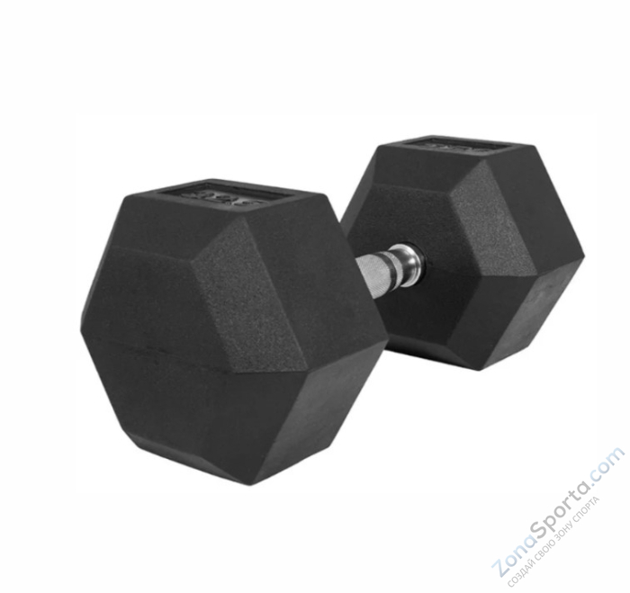 Гексагональные обрезиненные гантели. Ряд от 27,5 до 40 кг UG1013 UltraGym 