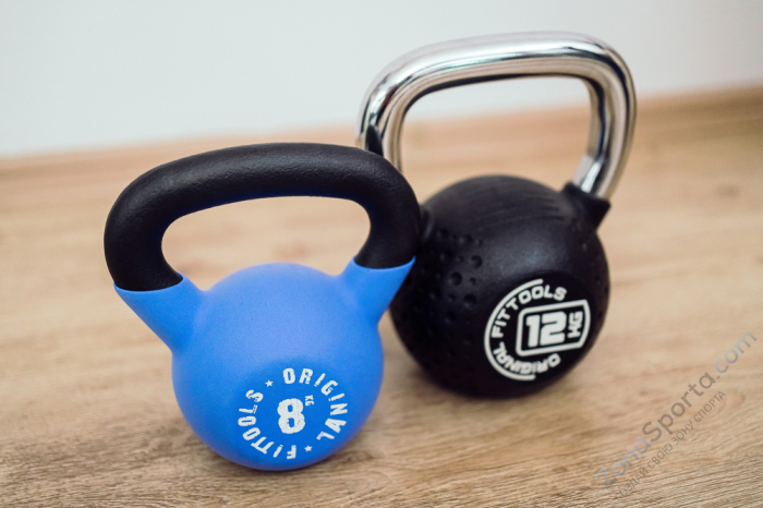 Гиря 16 кг с хромированной ручкой полиуретановая (CPU) Original FitTools