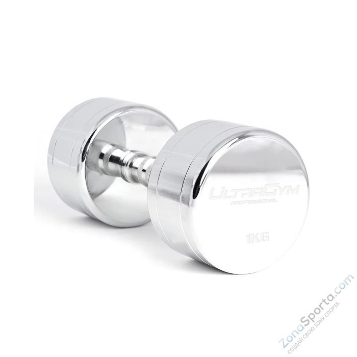 Комплект гантелей хромированных ряд от 1 до 10 кг UG1025