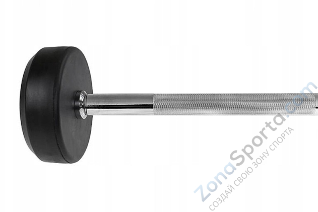 Комплект прямых фиксированных обрезиненных штанг Hasttings от 25 до 45 кг