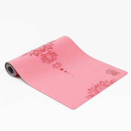 Коврик для йоги INEX Yoga PU Mat TPE c гравировкой розовый