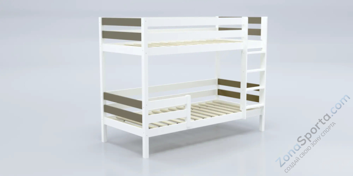 Кровать детская двухъярусная Савушка-01 90х180 Shiitake (бежевый)