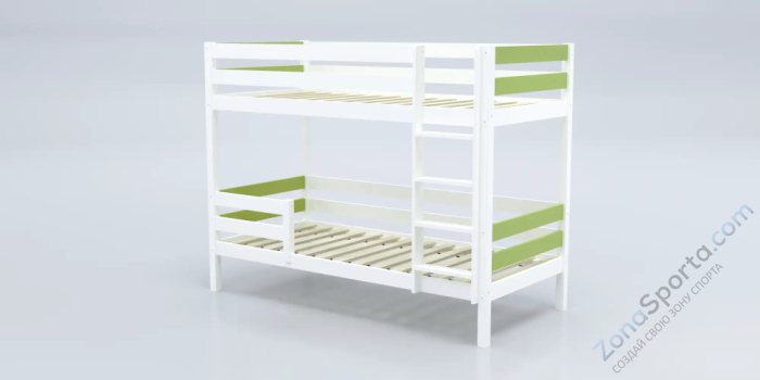 Кровать детская двухъярусная Савушка-01 90х200 зеленая