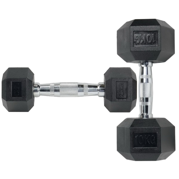 Набор гексагональных гантелей 16 пар от 1 до 25 кг ARMS FT-HEX-SET-335