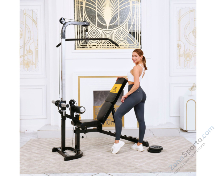 Скамья с вертикальной и горизонтальной тягой DFC Powertec