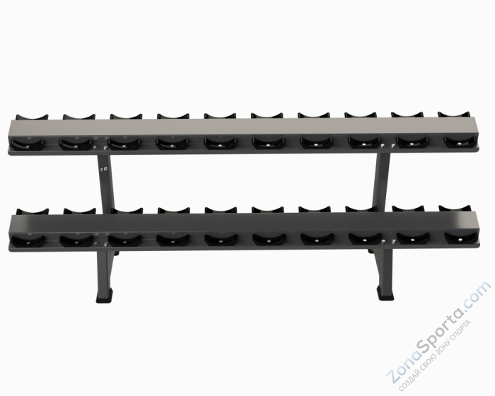Стойка для гантелей двухъярусная Original FitTools FT-HDR-20