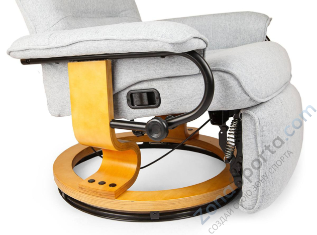 Вибромассажное кресло с с подъемным пуфом и подогревом Calviano 2162