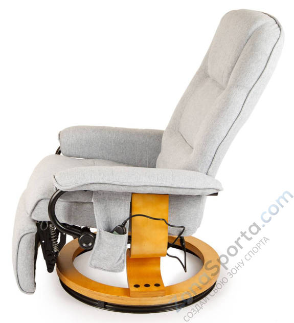 Вибромассажное кресло с с подъемным пуфом и подогревом Calviano 2162