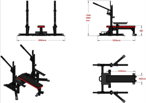 Жимовая скамья домкратная для пауэрлифтинга AeroFIT P1410F
