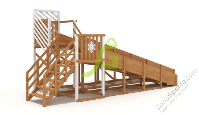 Зимняя горка IgraGrad Snow Fox скат 8 и 5 м мод.3