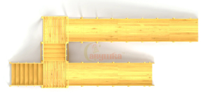 Зимняя горка Савушка Зима Wood-7